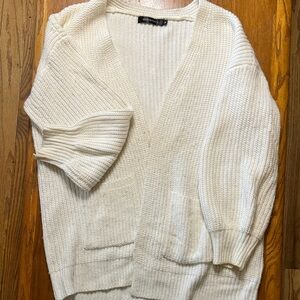 Elegant Cream Knit Cardigan